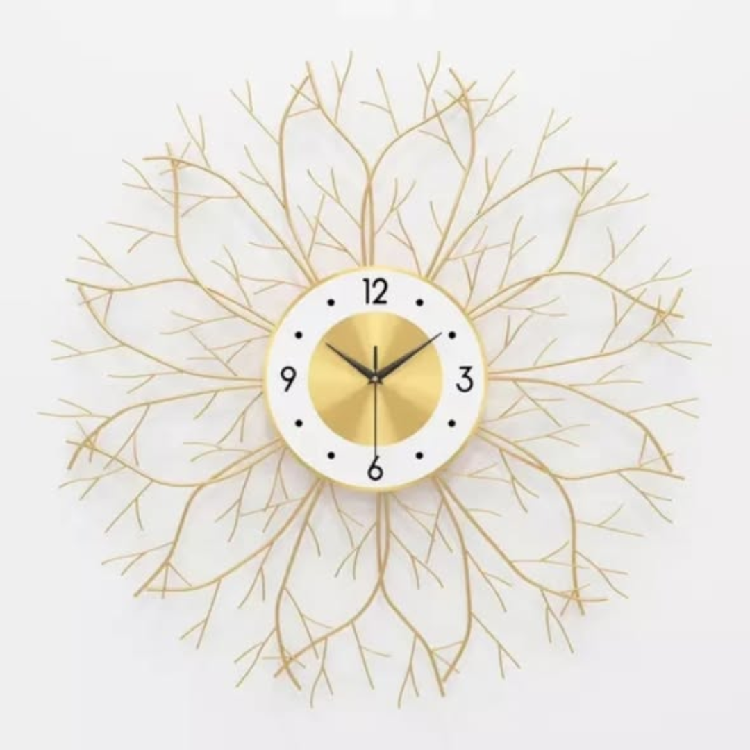 Antique Pendulum Metal Framed Wall Clock