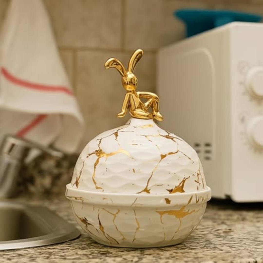 Ceramic Sugardish Marble Snack plate