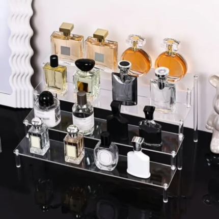 Clear 4 Tier Acrylic Perfume Display Stand