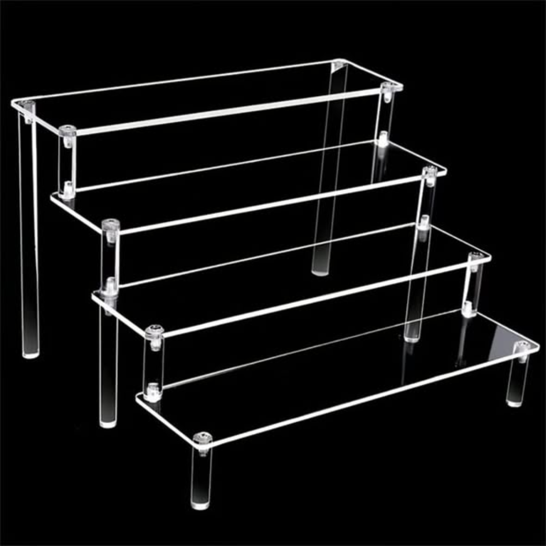Clear 4 Tier Acrylic Perfume Display Stand