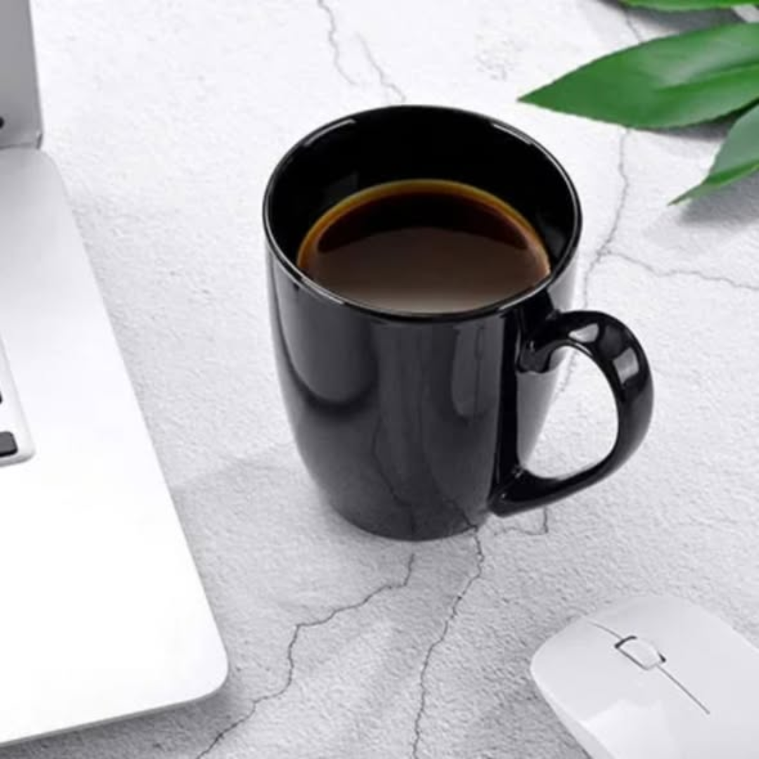6 Pcs Black Ceramic Cups