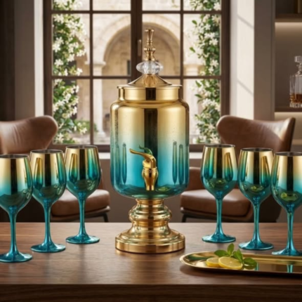 Glassware juice dispenser