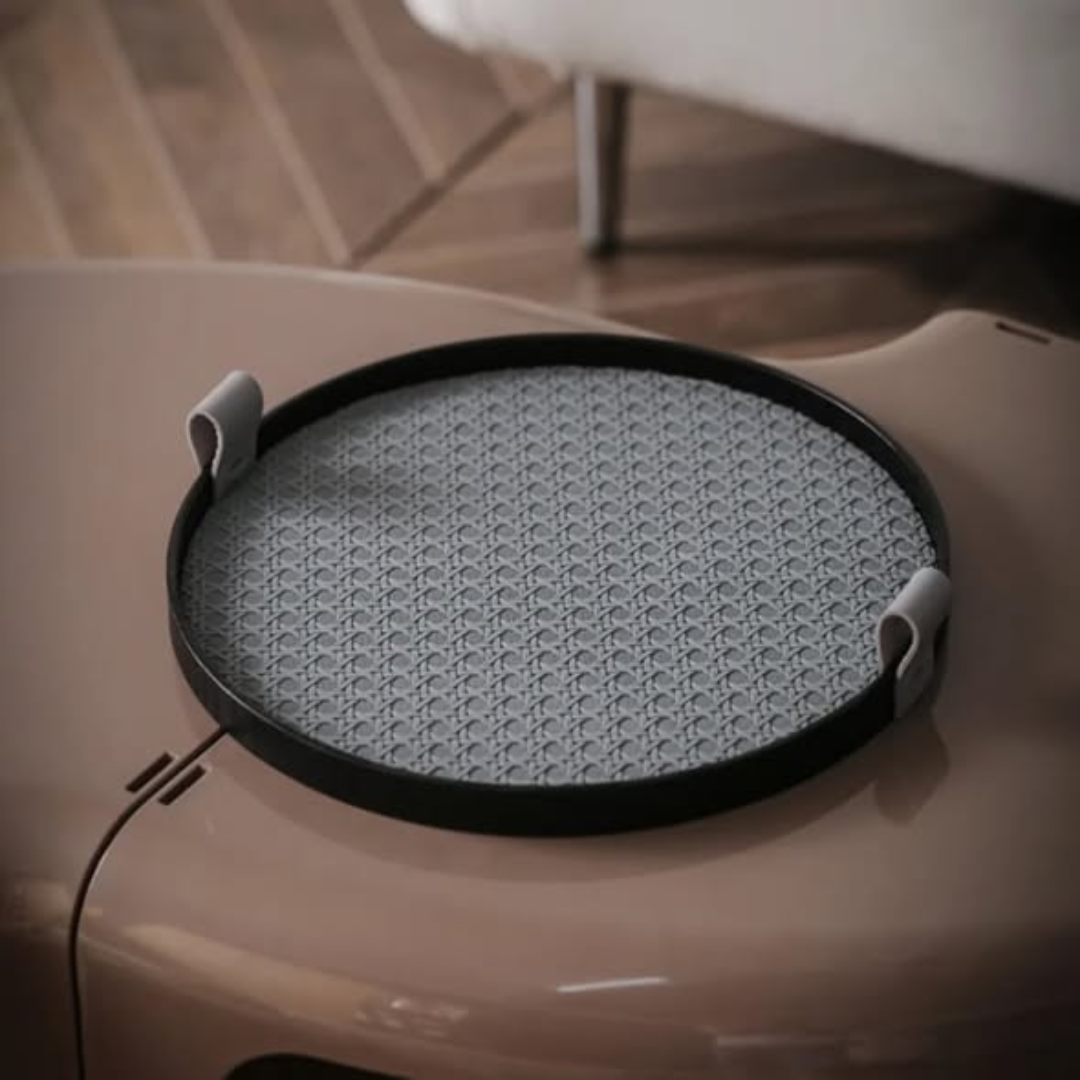 Modern single metallic tray