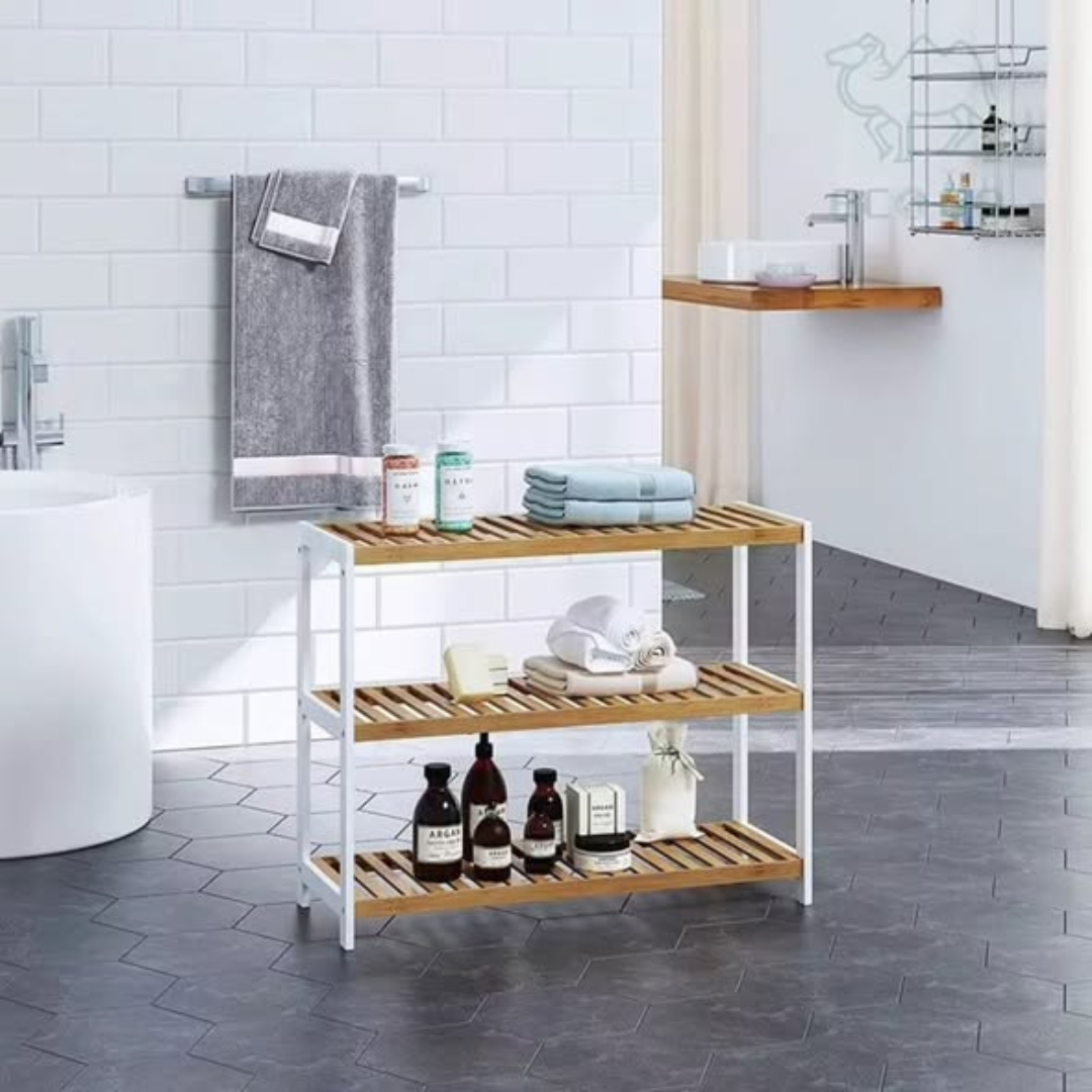 3 layer natural bamboo shoe rack