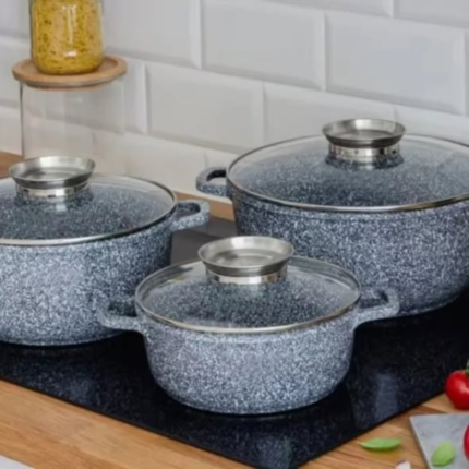 4 pcs Edenberg Granite Cookware Set