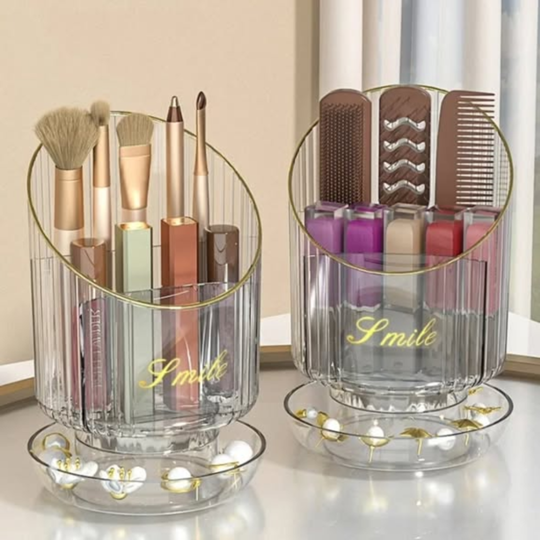 Rotating Makeup Brush Bucket Storage Box