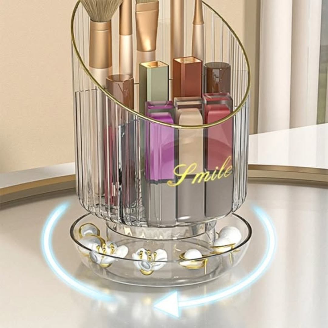 Rotating Makeup Brush Bucket Storage Box