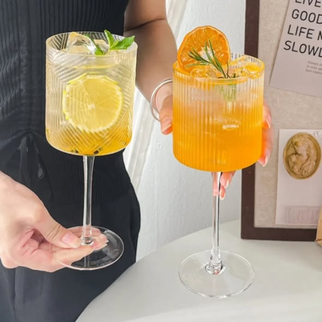 6pcs crystal champagne glass