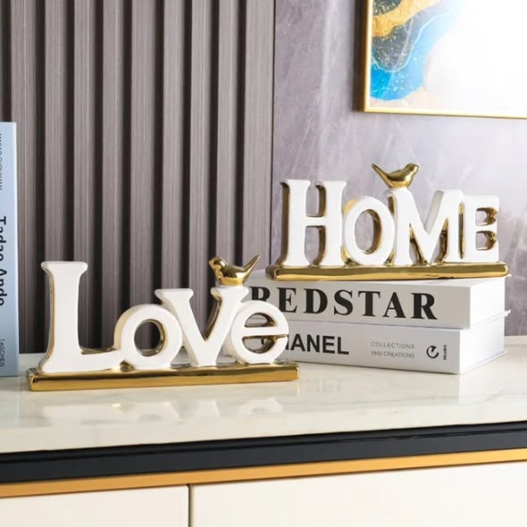 Gold White Home Tabletop Decor