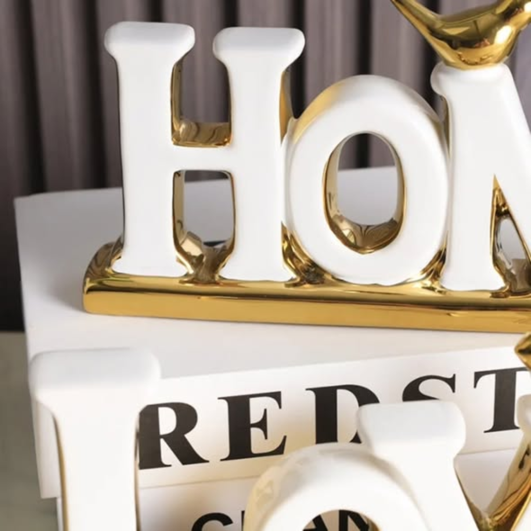 Gold White Home Tabletop Decor