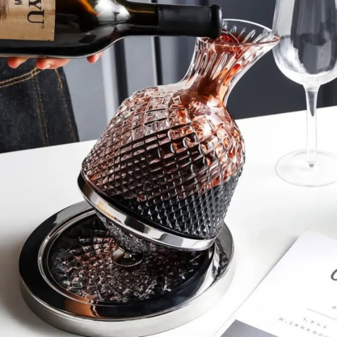 360⁰ rotating wine decanter