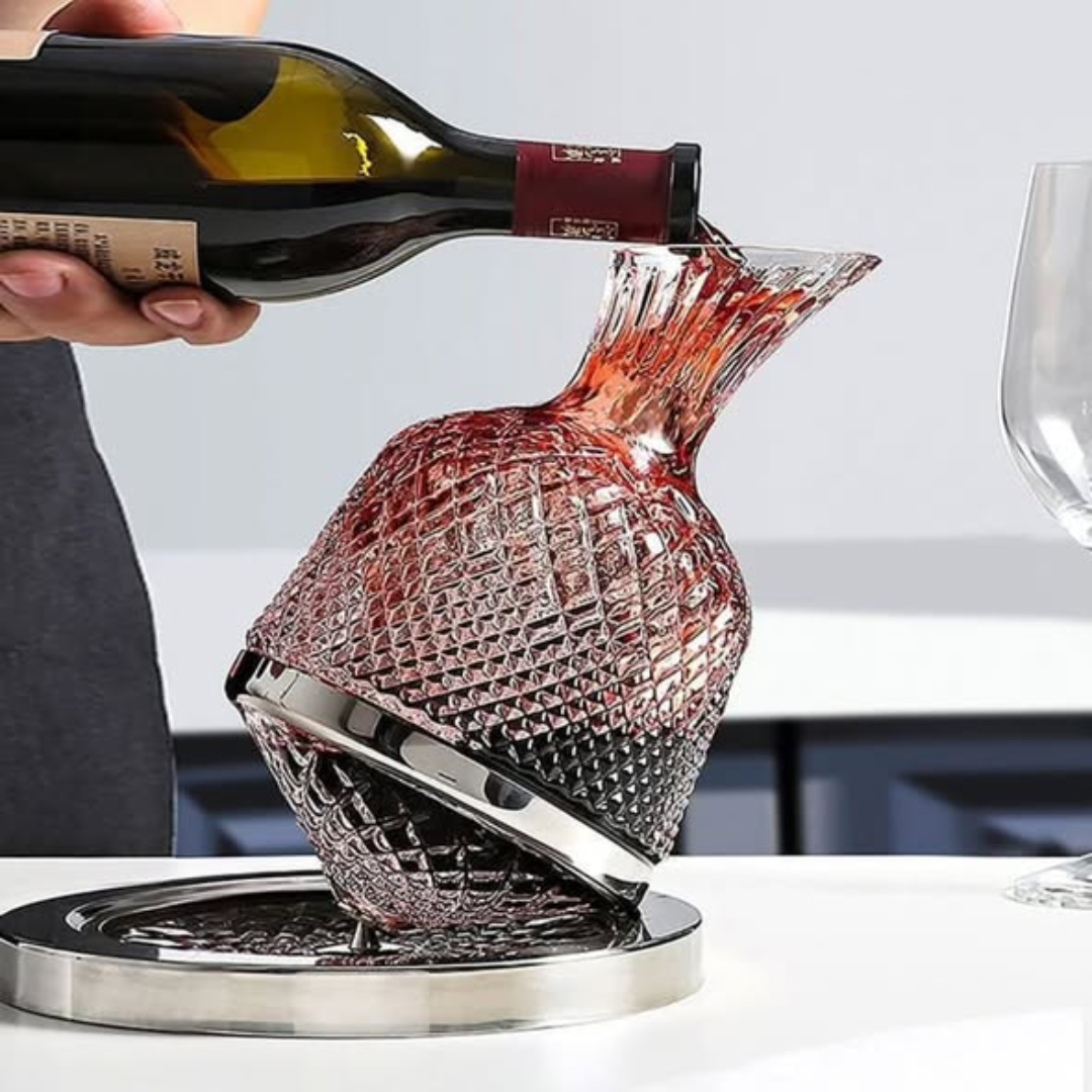 360⁰ rotating wine decanter