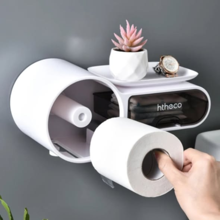 Wall Mounted Tissue Holder Bathroom Shelves