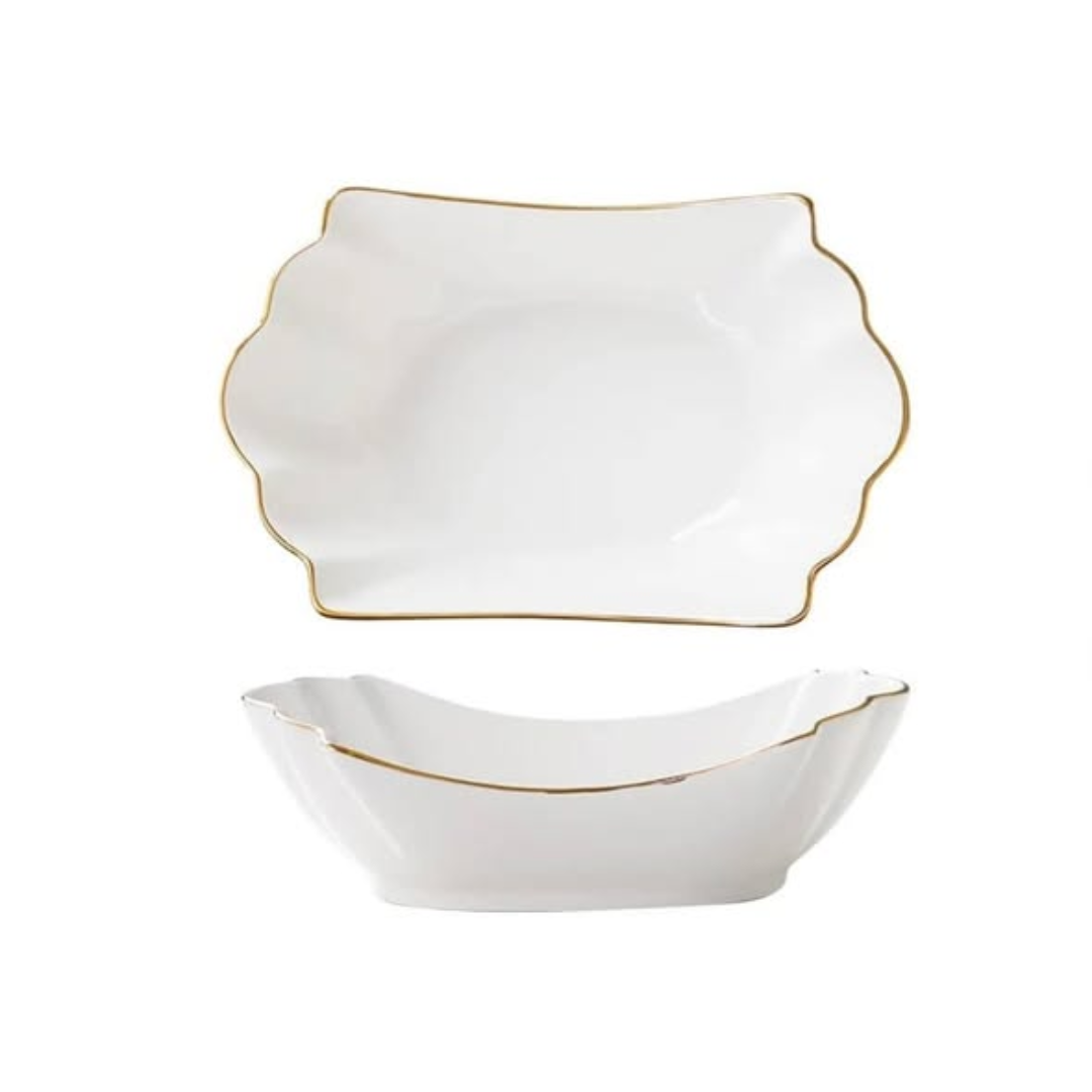Gold Ceramic Household Soup Bowl