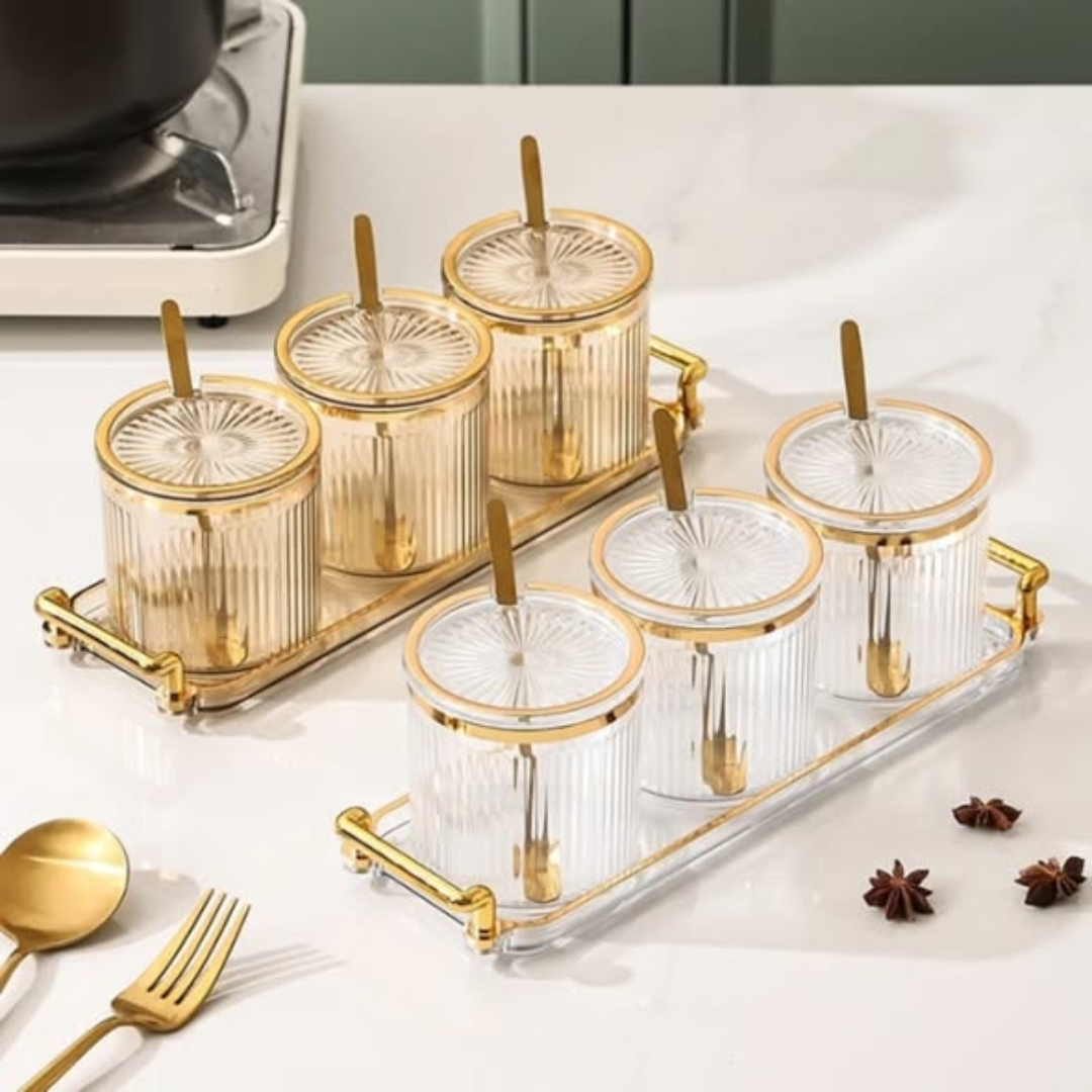 Luxury acrylic seasoning set