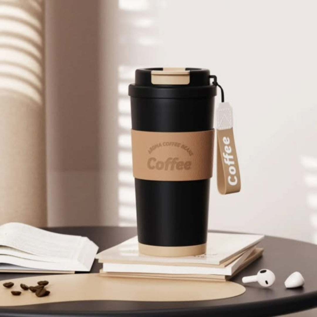 Leak proof double wall vacuum insulated coffee mug