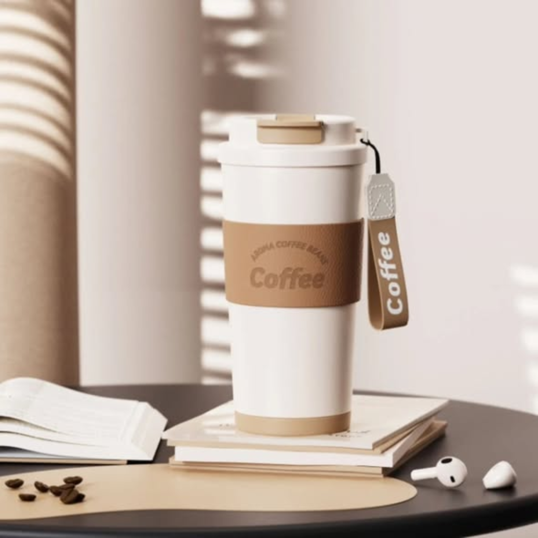 Leak proof double wall vacuum insulated coffee mug