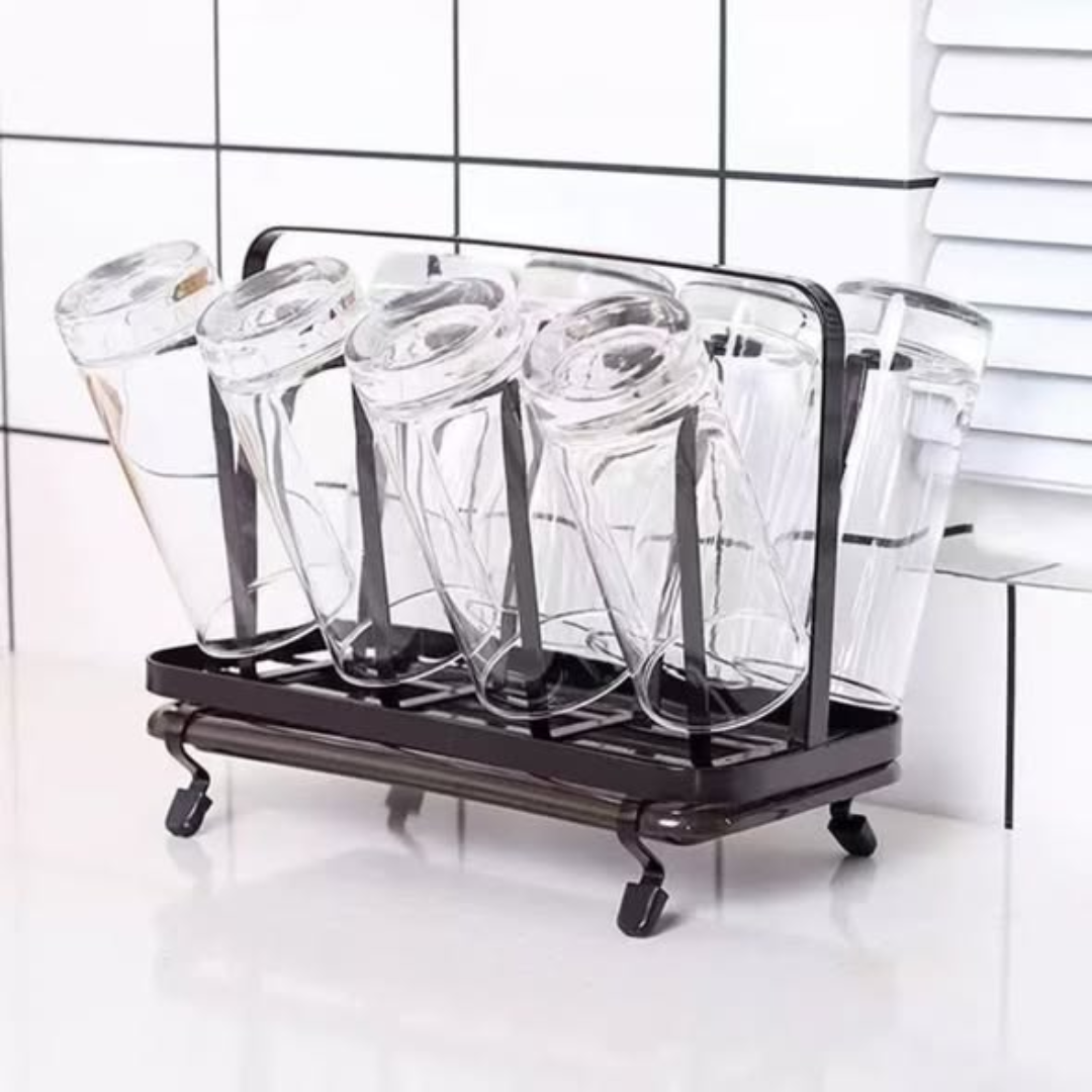 Modern Glass Cup Holder Set