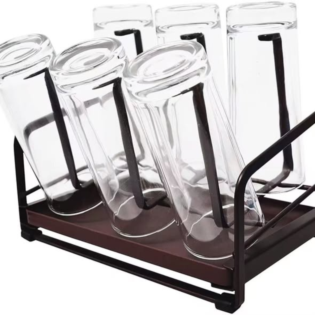 Modern Glass Cup Holder Set