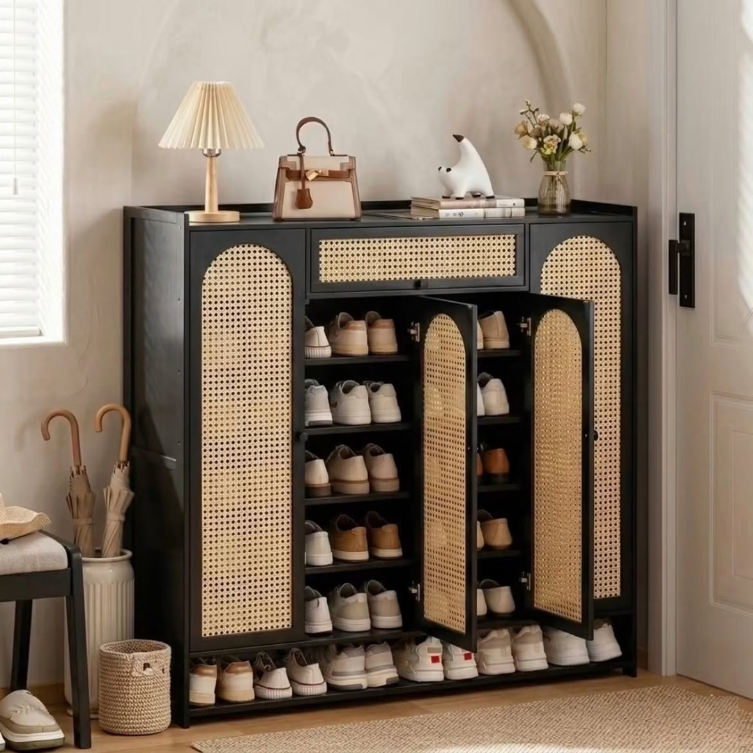 Wooden Bamboo Shoe Rack / Storage Cabinet