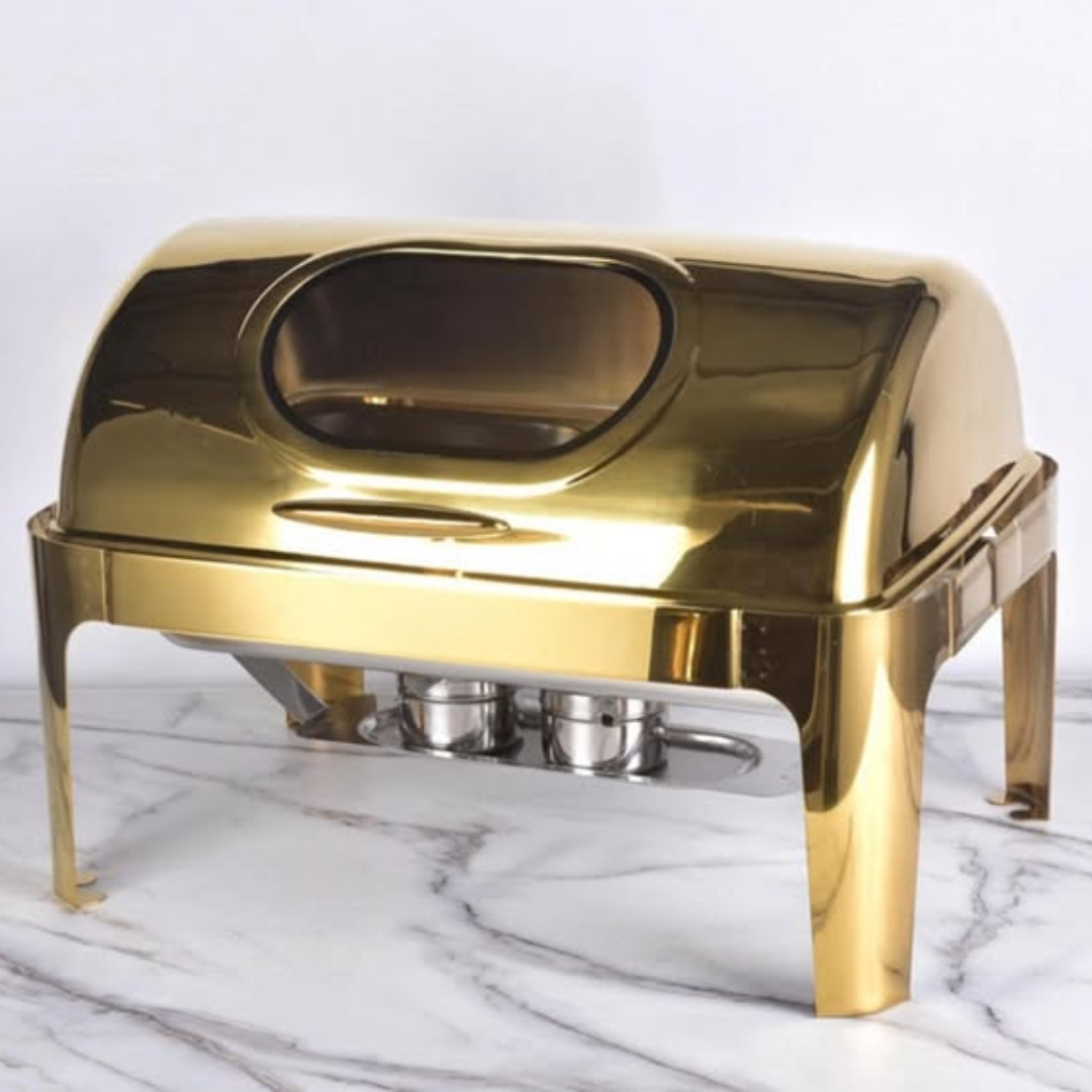 9L Rectangular Roll Top Chafing Dish