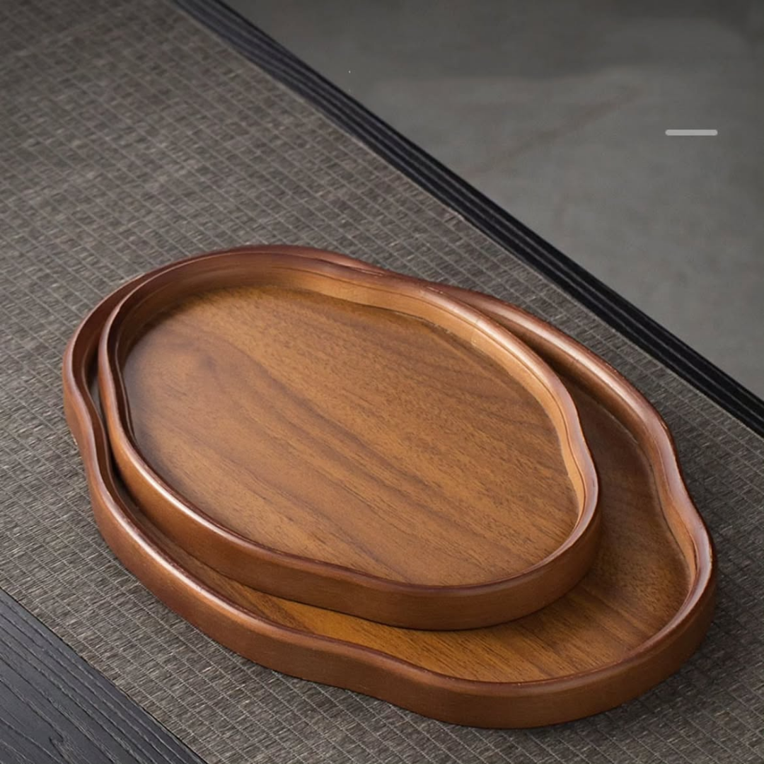 Wooden Decorative Serving Tray Set – 2pcs