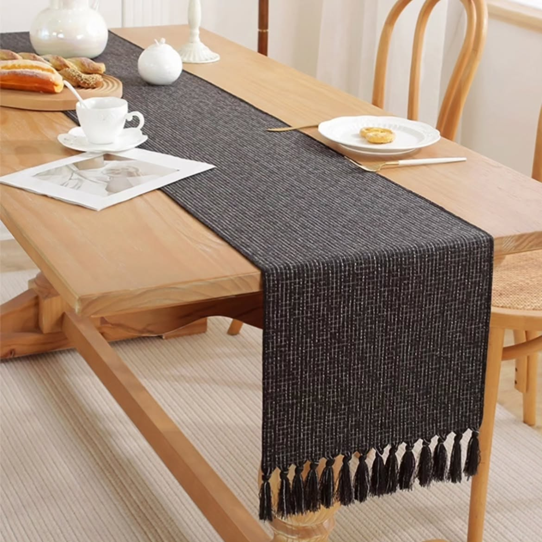 Black Dining Table Runner
