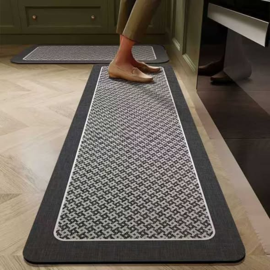 2Pcs Rubber Bottom Anti-Slip Kitchen Mats