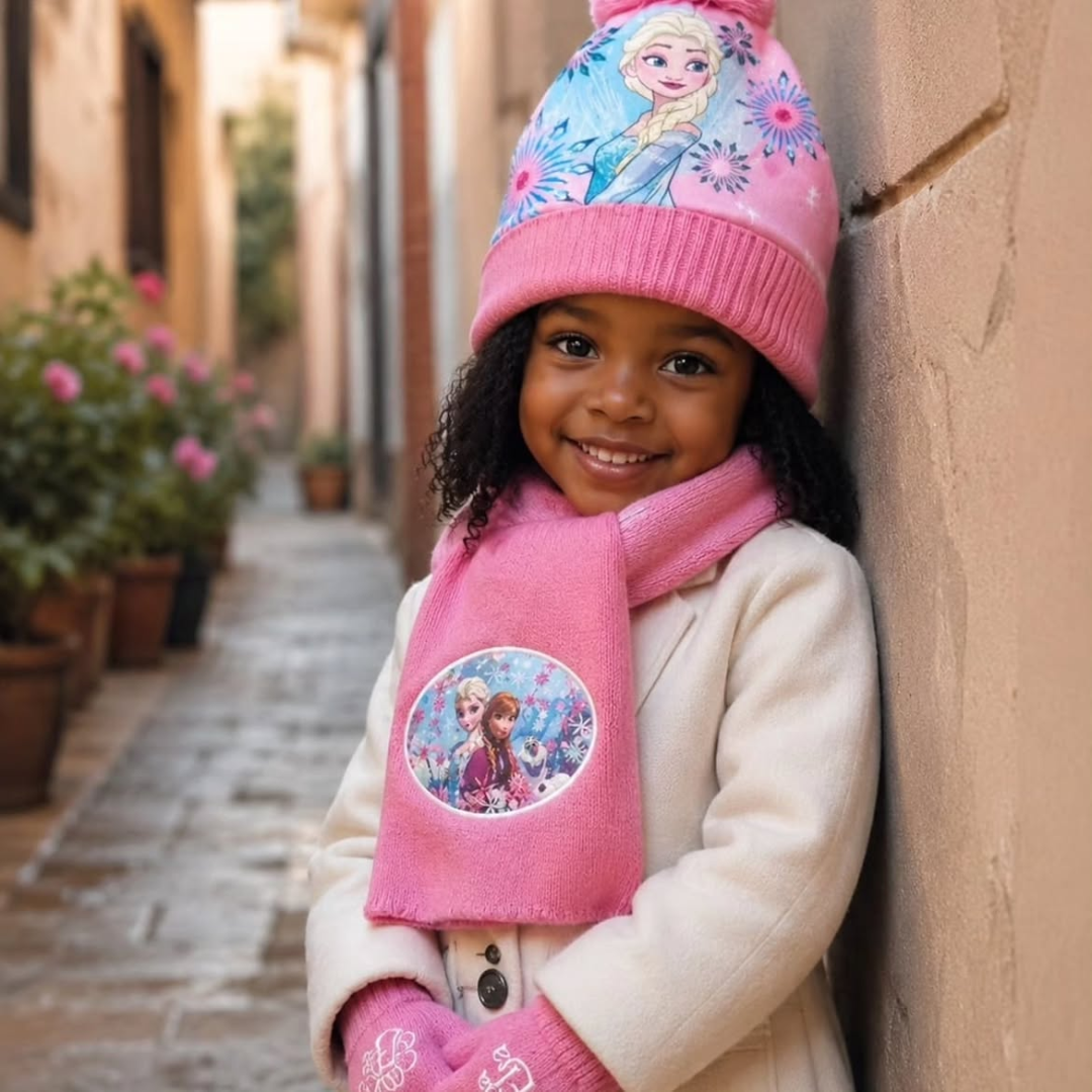 3pcs Frozen Themed Winter Hat Set