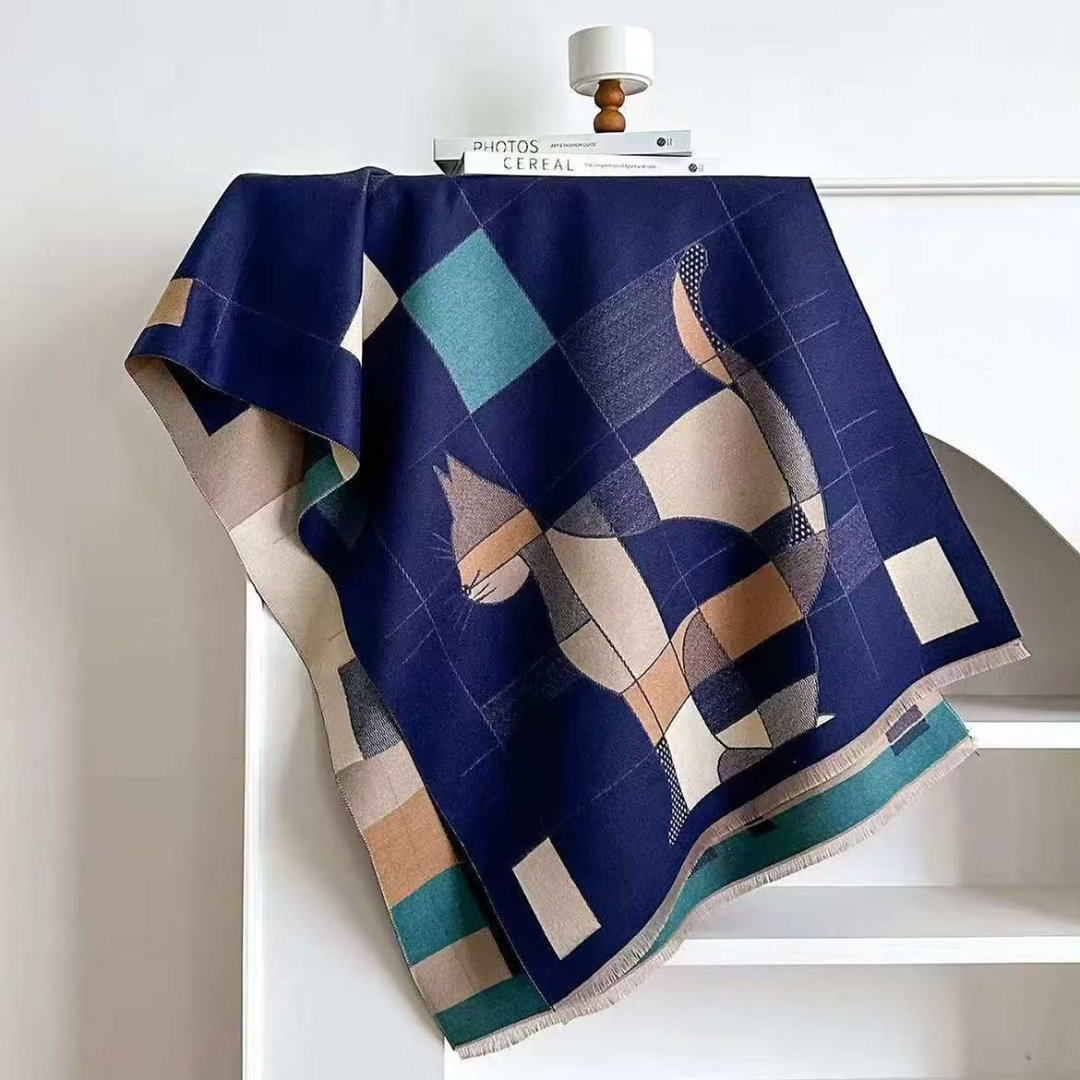 Double-Sided Cashmere Scarf for Women