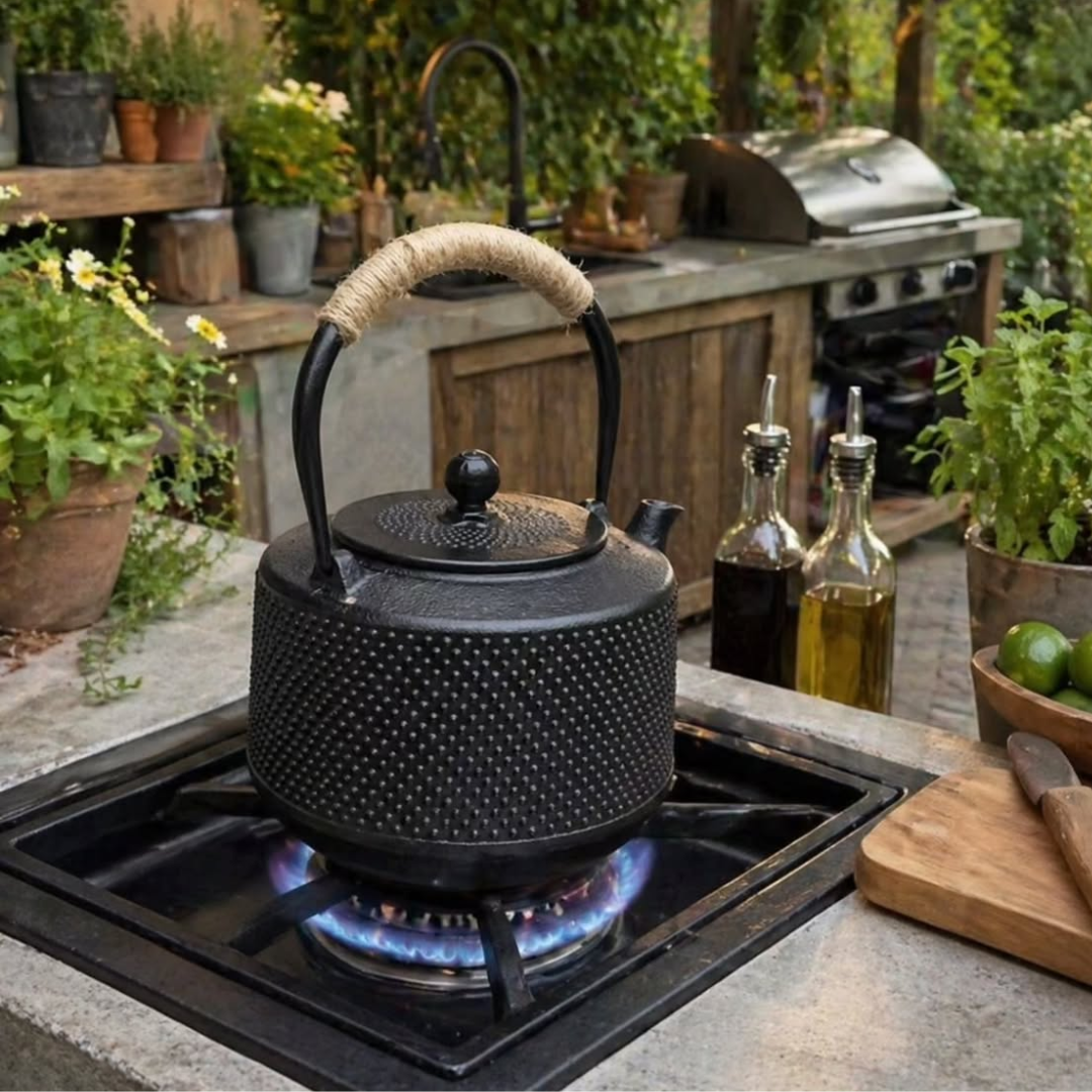2.5L Cast Iron Teapot with Strainer Filter