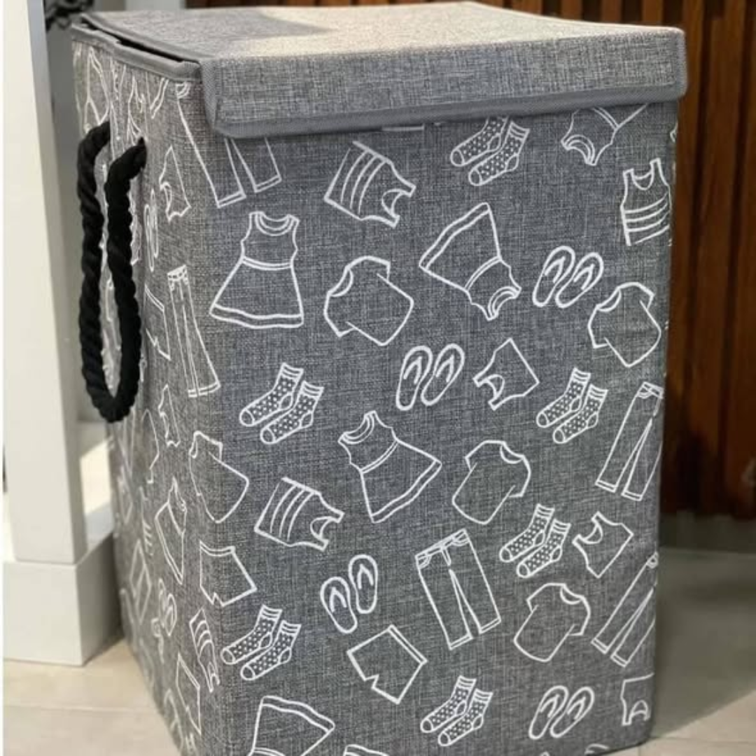 Patterned Laundry Storage Basket