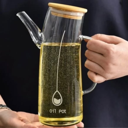 750ml Multipurpose Curved Glass Oil Jar