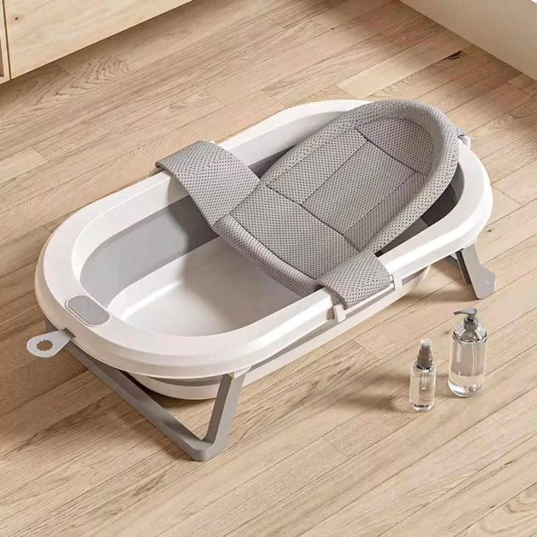 7-in-1 Foldable Baby Bathtub Set with Inbuilt Thermometer